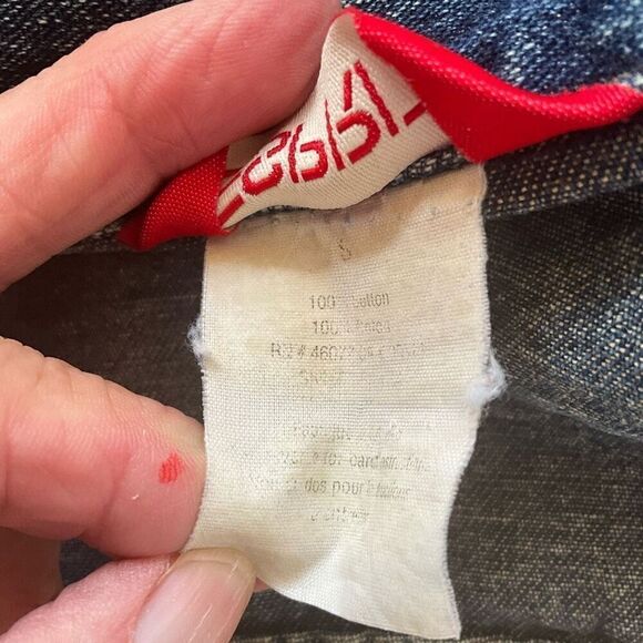 Esprit Womens Size Small Denim Jean Jacket Blue Pockets Long Sleeve Wide Seams - Picture 14 of 16